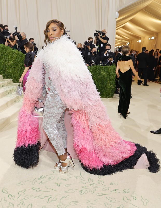 NEW YORK, NEW YORK - SEPTEMBER 13: Serena Williams attends The 2021 Met Gala Celebrating In America: A Lexicon Of Fashion at Metropolitan Museum of Art on September 13, 2021 in New York City. (Photo by Mike Coppola/Getty Images) (Foto: Getty Images)