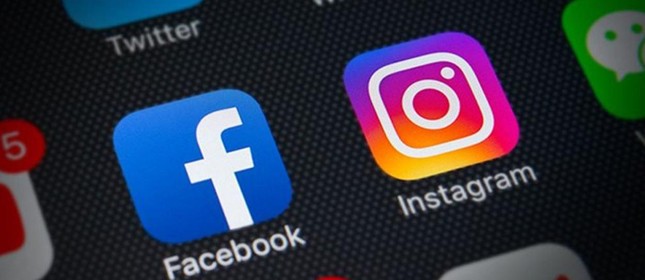 Aplicativos do Facebook e do Instagram em smartphone