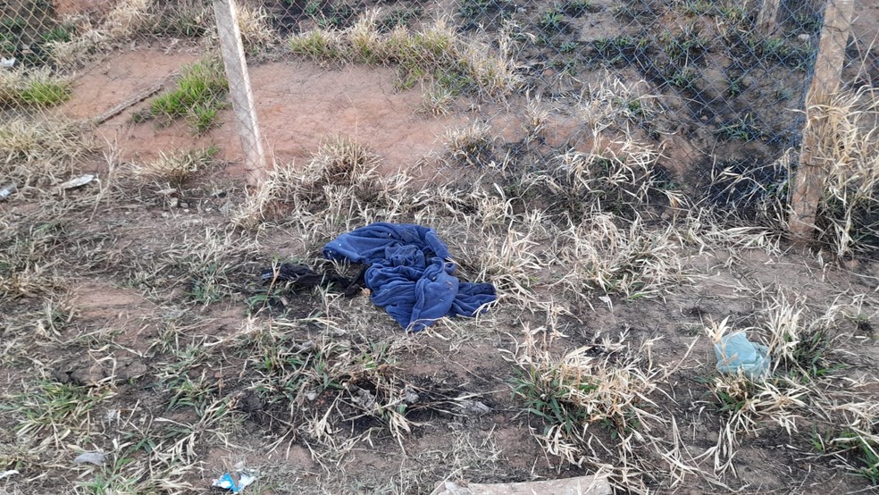Terreno em Sumaré (SP) onde corpo do homem de 47 anos suspeito de participar de mega-assalto em Araçatuba — Foto: Pedro Torres/EPTV