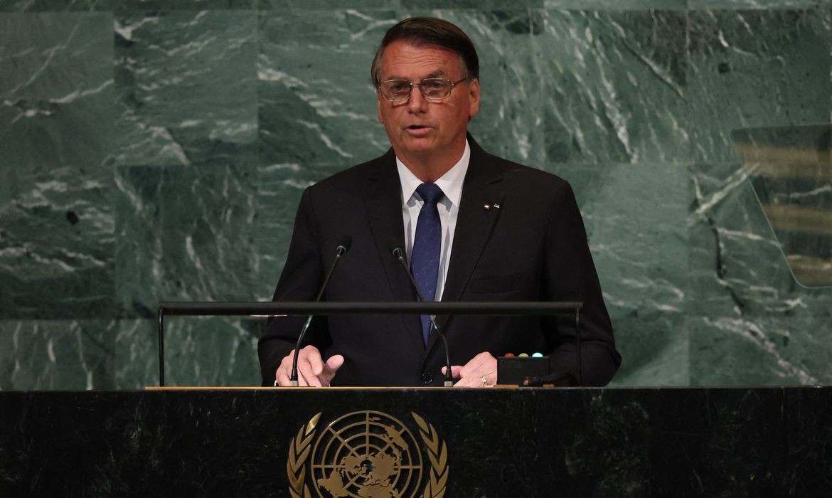 Bolsonaro discursa na abertura da Assembleia Geral da ONU (Foto: Reuters)