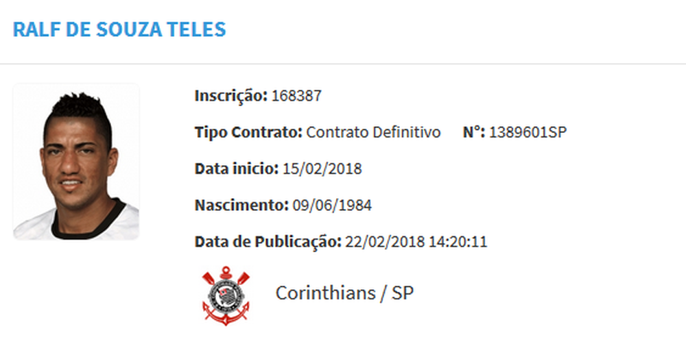 Ralf e Marllon aparecem no BID e estão liberados para jogar pelo Corinthians
