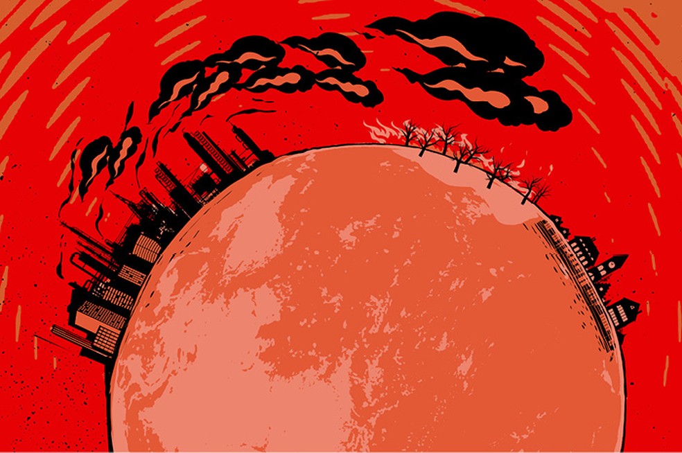 Tuvalu é uma das ilhas na Oceania que correm risco de desapare- cer nas próximas décadas por conta do avanço do nível do mar. - Foto: Davi Augusto