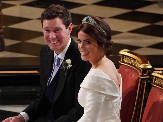 Princesa Eugenie e Jack Brooksbank (Foto: Reprodução/Instagram (The Royal Family))