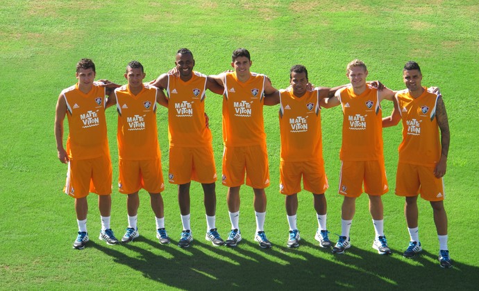 fluminense reforços Zagueiros Victor Oliveira e João Filipe, meias Vinícius e Marlone, atacante Lucas Gomes e os laterais Giovanni e Guilherme Santos (Foto: Richard Souza) fluminense reforços Zagueiros Victor Oliveira e João Filipe, meias Vinícius e Marlone, atacante Lucas Gomes e os laterais Giovanni e Guilherme Santos (Foto: Richard Souza)