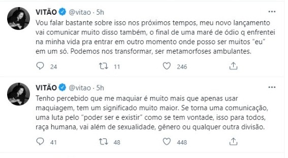 Publicação de Vitão (Foto: Reprodução/Twitter)