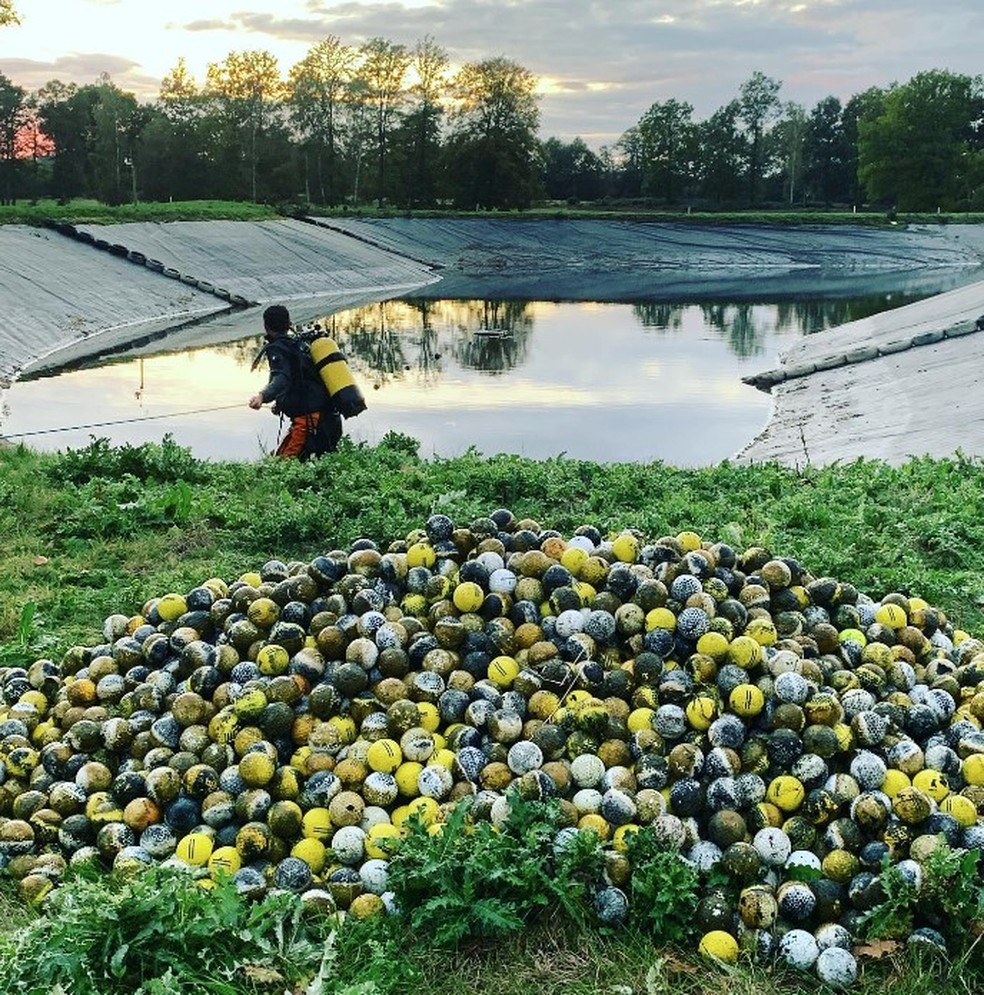 Bolas de golfe recuperadas pela GolfBalls4You &mdash; Foto: Reprodu&ccedil;&atilde;o/Instagram(GolfBalls4You)