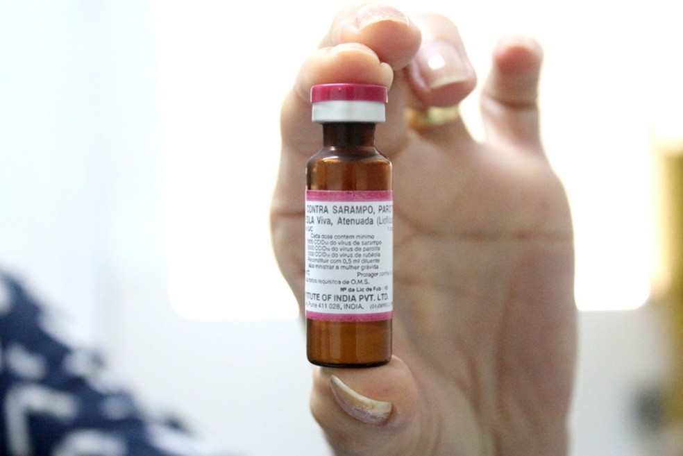 Vacina contra o sarampo — Foto: Prefeitura de Jaraguá do Sul/Divulgação