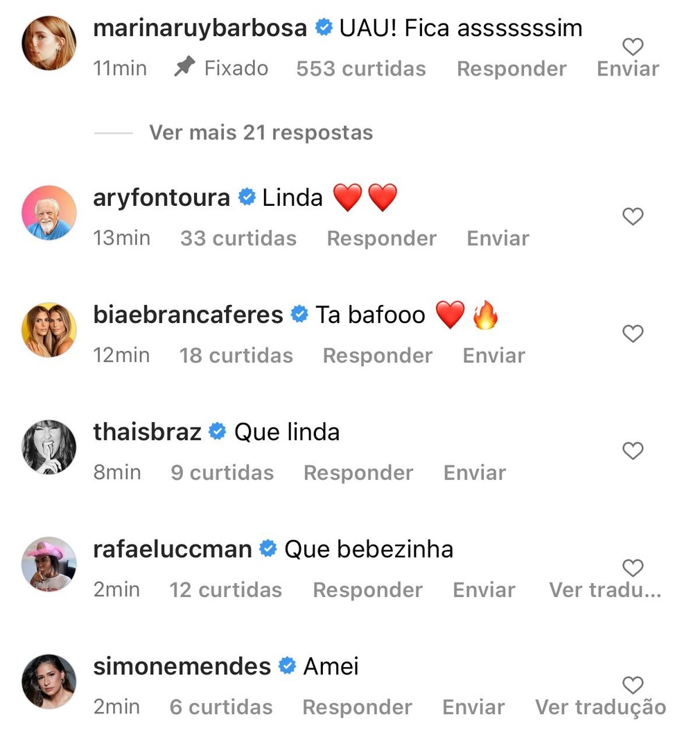 Famosos elogiam novo corte de cabelo de Gkay — Foto: Reproduççao/Instagram
