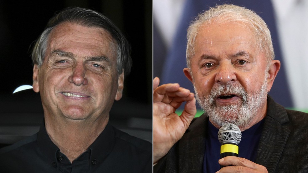 O presidente Jair Bolsonaro (PL) e o ex-presidente Lula (PT) — Foto: Evaristo Sa/AFP e Carla Carniel/Reuters