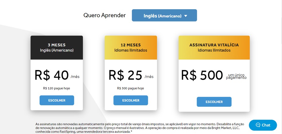 rosetta stone para aprender inglês brasil