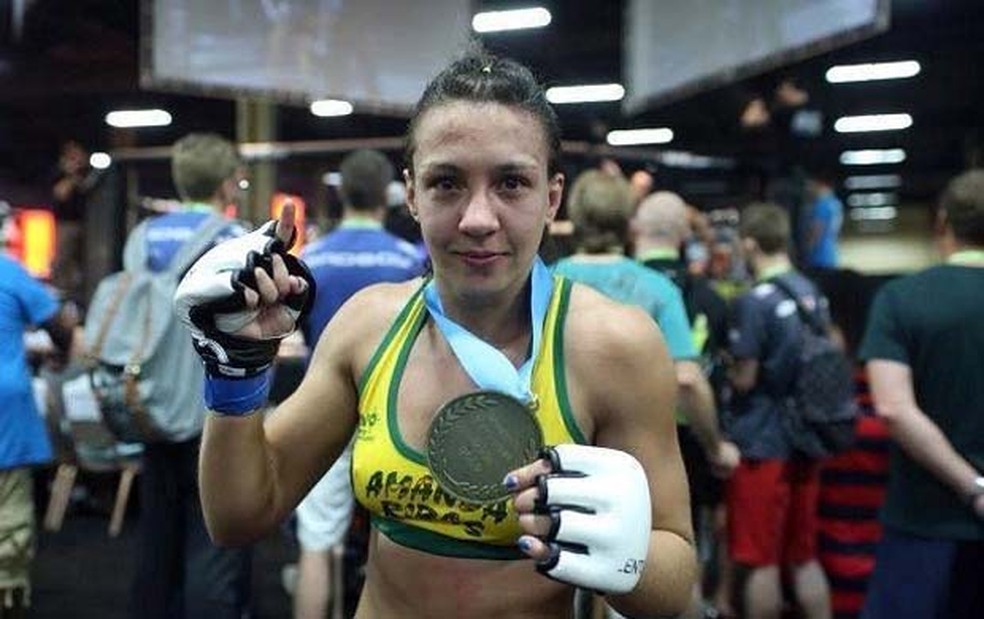 Amanda Ribas conquistou título mundial amador de MMA nos EUA — Foto: Eduardo Ferreira