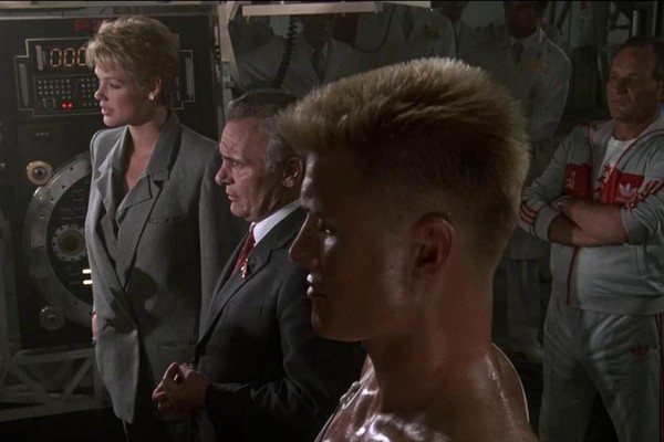 A atriz e modelo dinamarquesa Brigitte Nielsen em cena de Rocky IV (1985) (Foto: Reprodução)