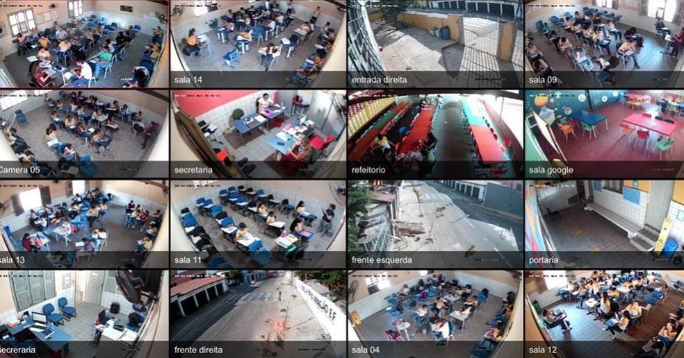 Escolas municipais de Sobral passam a ter videomonitoramento, após tiroteio que atingiu três alunos em escola estadual do município, no Ceará. — Foto: Reprodução/Ivo Gomes