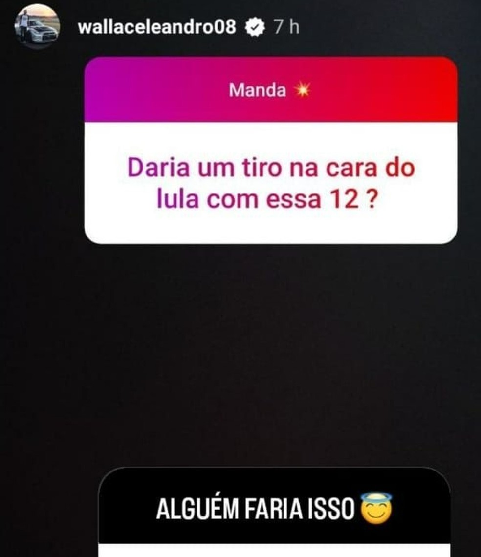 Enquete aberta pelo jogador Wallace — Foto: Reprodução