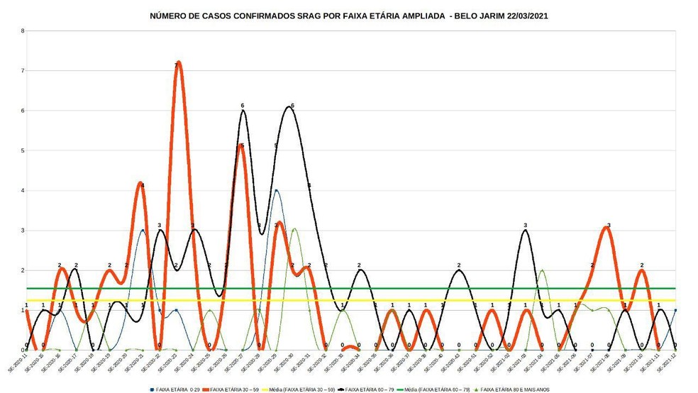 Gráfico do número de casos da Covid-19 em Belo Jardim — Foto: Prefeitura de Belo Jardim/ Divulgação