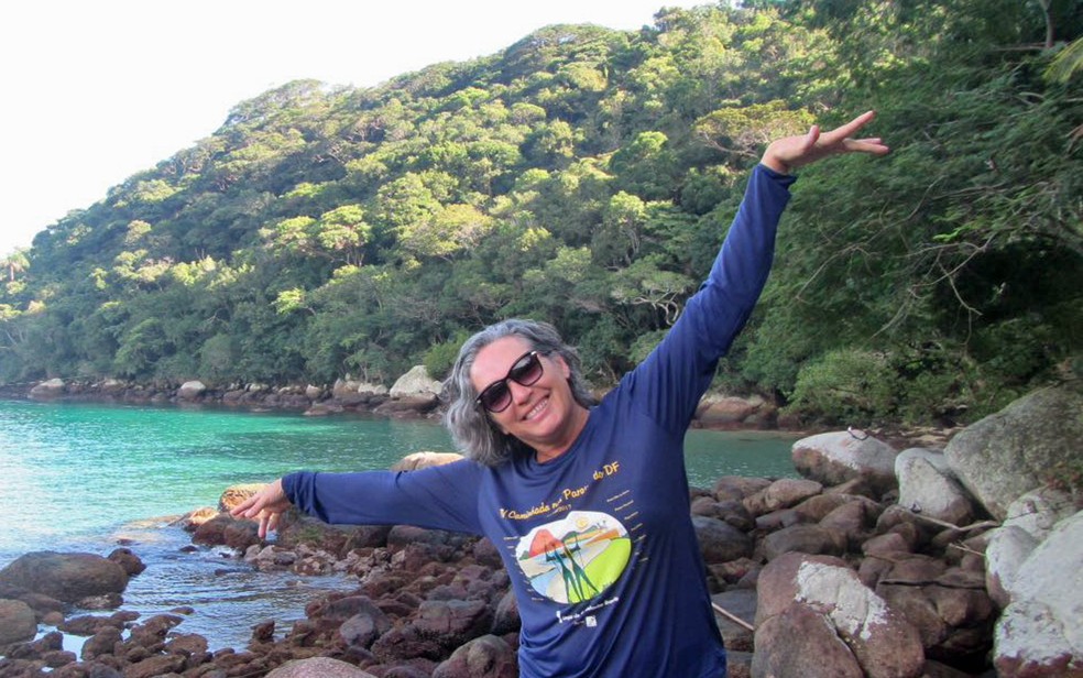 Lucimar Lima, moradora do Guará (DF), é adepta dos esportes radicais. (Foto: Aquivo pessoal)