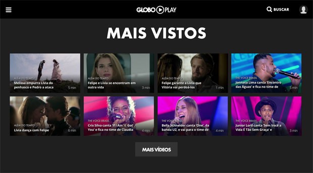 Mais vistos no Globo Play, nova plataforma digital de vídeos da Globo (Foto: Reprodução/Globo Play)
