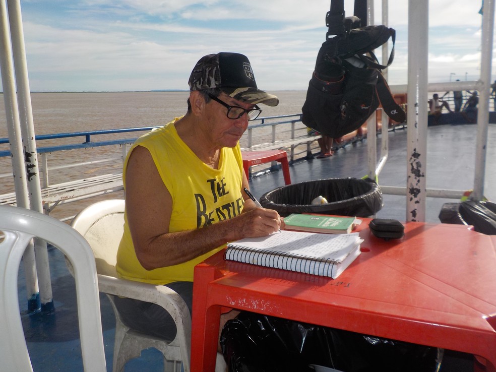 Percurso de Belém a Manaus foi feito em viagem de seis dias dentro de um barco (Foto: Jorge Moraes/Arquivo pessoal)