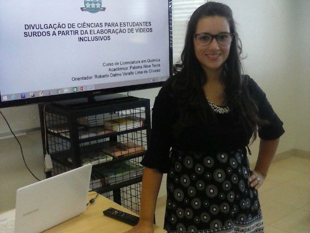 Projeto Libras Com (S) Ciência virou tema de TCC da estudante Paloma Terris (Foto: Paloma Terris/Arquivo Pessoal)