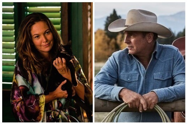 Diane Lane em 'Serenity' e Kevin Costner em 'Yellowstone' (Foto: Divulgação)