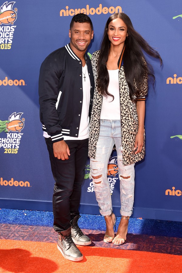 O jogador de futebol americano Russel Wilson e sua namorada, a cantora Ciara (Foto: Getty Images)