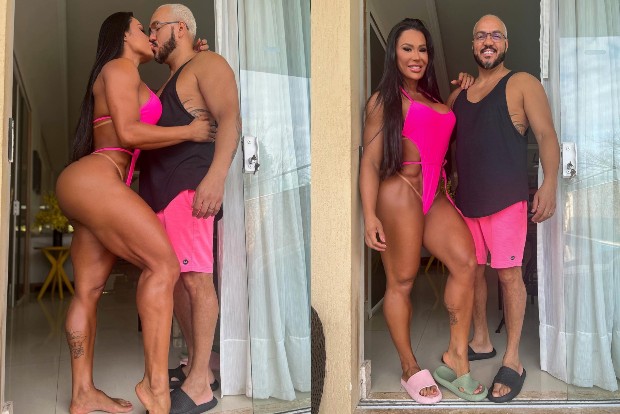 Gracyanne Barbosa e Belo posam juntos no Dia dos Namorados (Foto: Reprodução/Instagram)