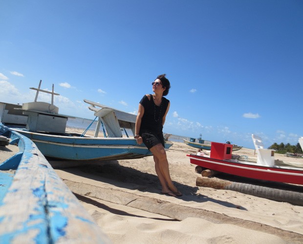 Nadia Bochi se encantou com as praias de São Miguel dos Milagres (Foto: Arquivo Pessoal)