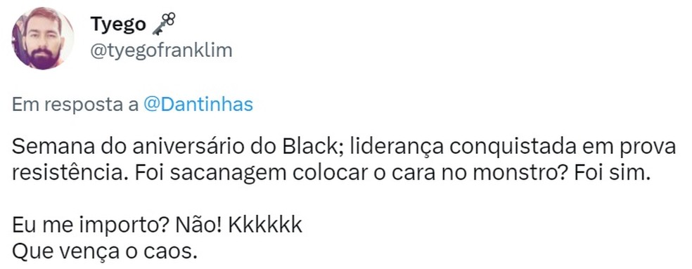 Tweet Cezar - 2  &mdash; Foto: Twitter