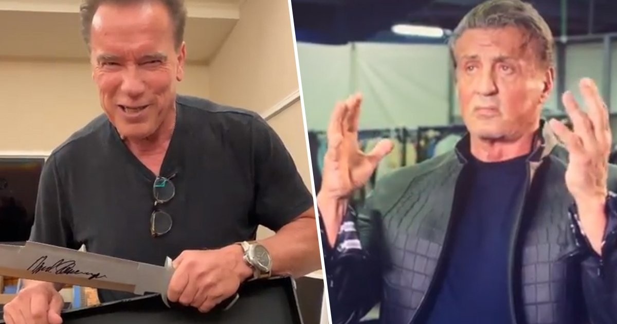 Arnold Schwarzenegger e Sylvester Stallone (Foto: Reprodução/Instagram)