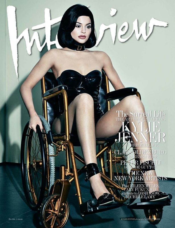 A peculiar capa da Interview com Kylie Jenner (Foto: Reprodução)