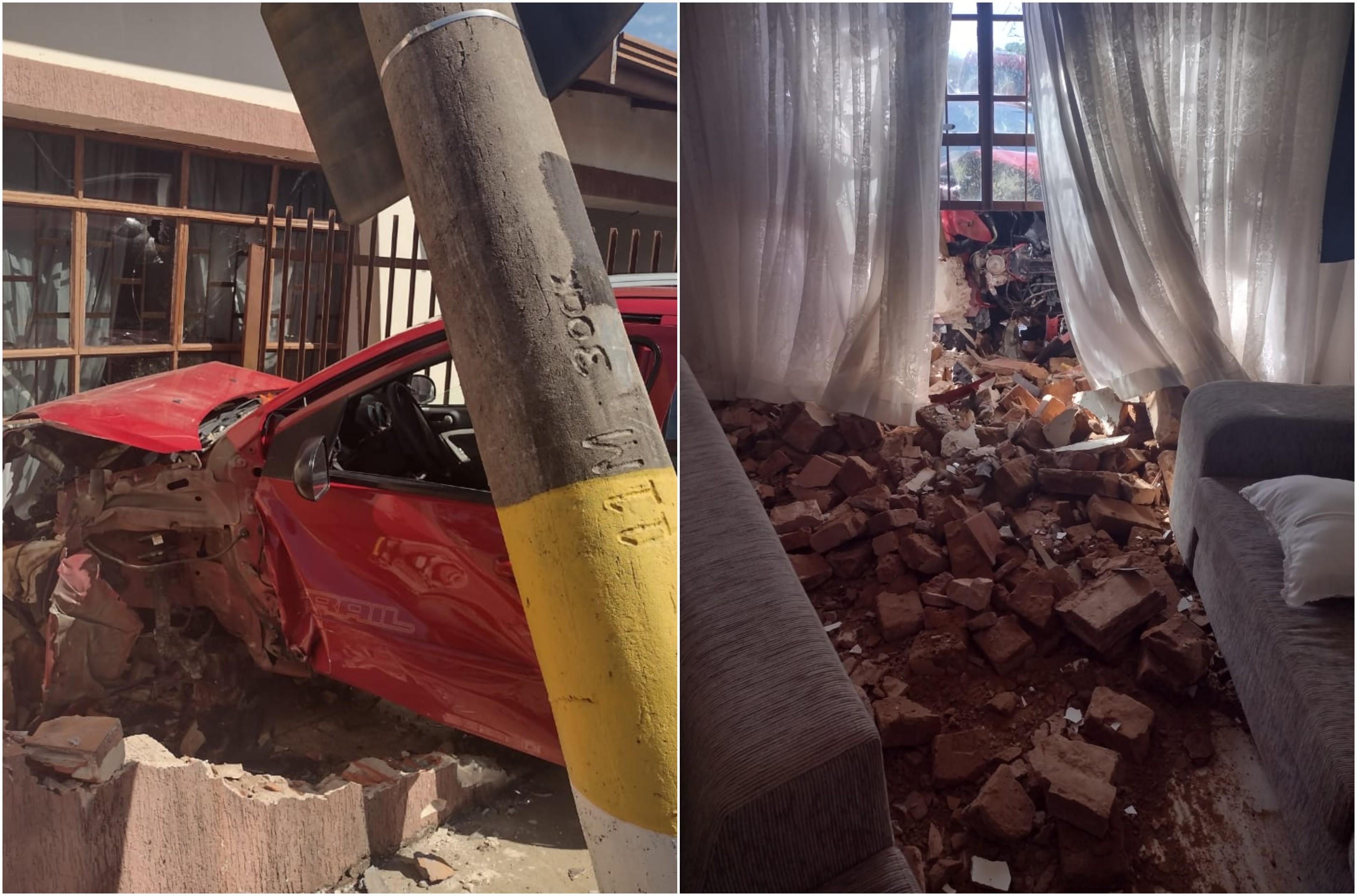 Após sofrer mal súbito, motorista bate em poste de energia e atinge casa em Avaré