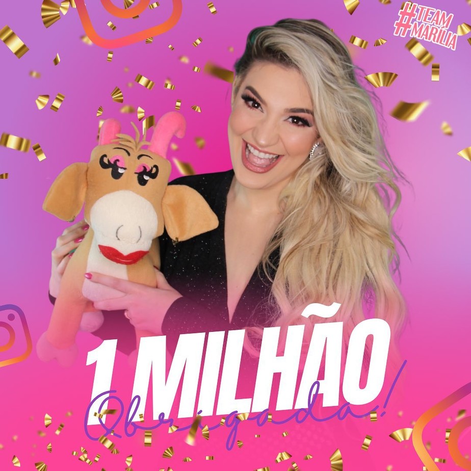 Marília Miranda comemora 1 milhão de seguidores