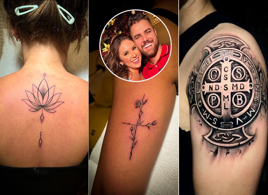 Natália Toscano e Zé Neto fazem tatuagens