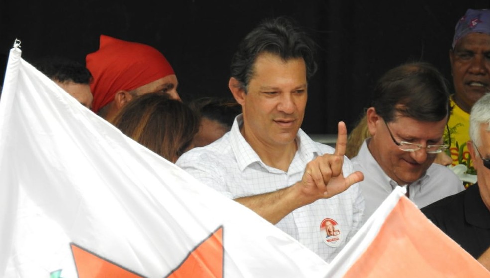 Haddad durante campanha em Manaus na Ãºltima semana â Foto: Adneison Severiano/G1 AM