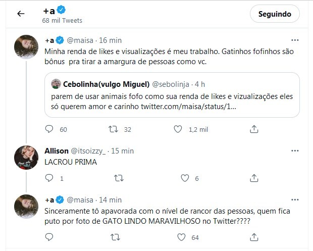 Maisa Silva rebate críticas (Foto: Reprodução/Twitter)