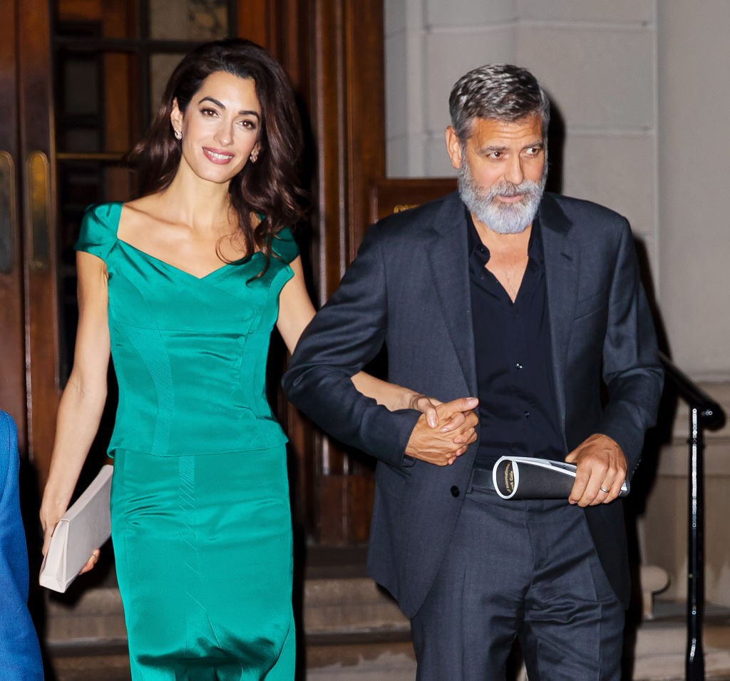 NEW YORK, NEW YORK - OCTOBER 01: George Clooney and Amal Clooney are seen outside the Frick Museum on October 01, 2019 in New York City. (Photo by Jackson Lee/GC Images) (Foto: GC Images)