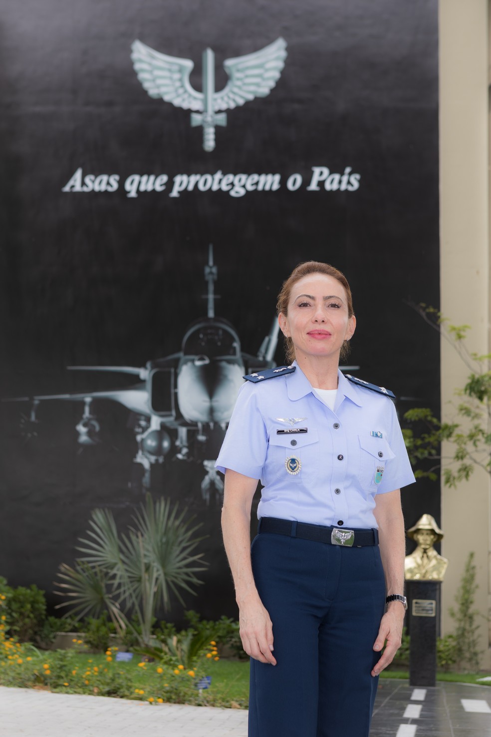 Brigadeiro Médica Carla Lyrio Martins é a primeira mulher promovida ao posto de oficial-general da FAB — Foto: Sargento Johnson Barros / CECOMSAER-FAB