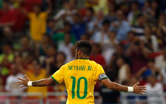 neymar gol Brasil x Japão (Foto: Reuters)