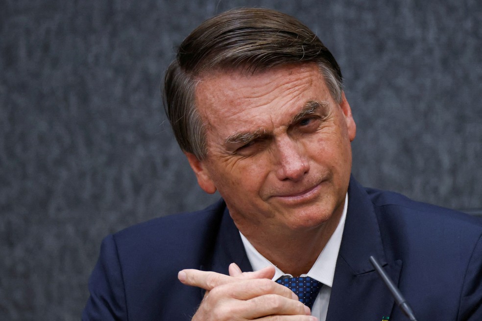O presidente Jair Bolsonaro durante evento em Brasília no dia 30 de agosto de 2022 — Foto: Adriano Machado/Reuters