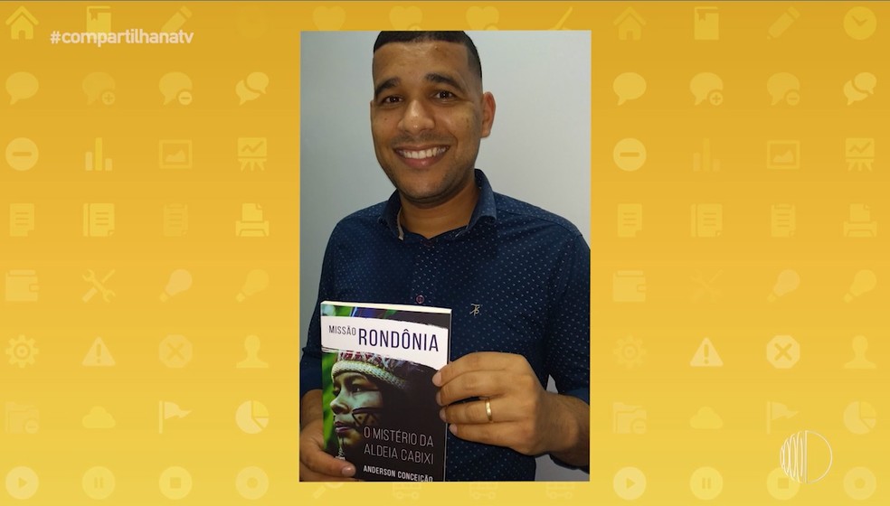 O escritor, Anderson Conceição, participou do Momento Compartilha desta segunda-feira (24) — Foto: Reprodução TV Diário