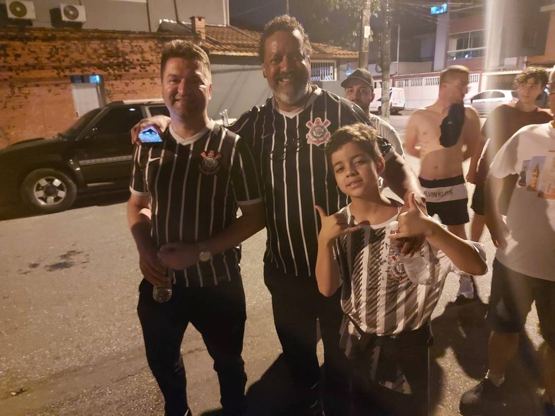 Dorival Fagundes, o neto Pedro e o sobrinho Wagner