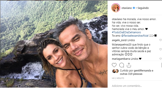 Otaviano Costa e Flavia Alessandra (Foto: Reprodução/Instagram)