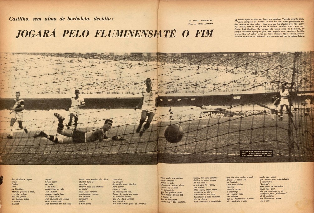 Goleiro decidiu ficar no Fluminense após o primeiro título mundial — Foto: Reprodução / Manchete Esportiva