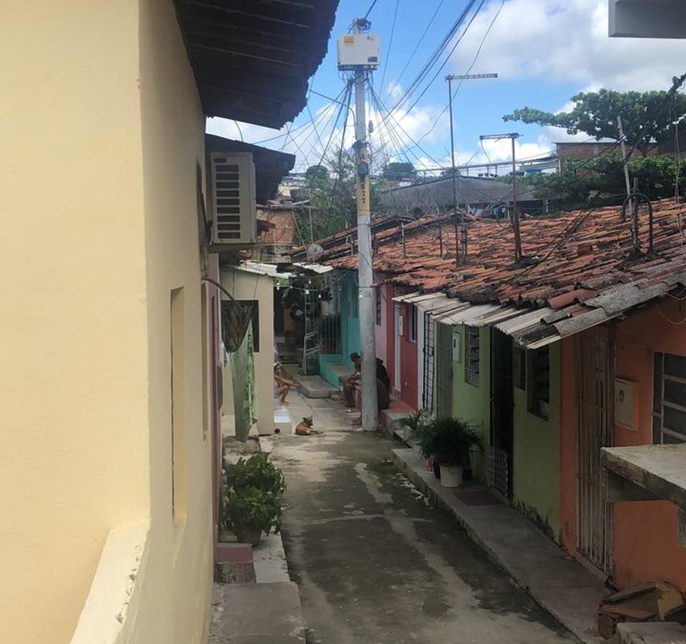 Crime aconteceu na 1ª Travessa da Rua do Amanhecer, no bairro de Águas Compridas, em Olinda — Foto: Reprodução/WhatsApp