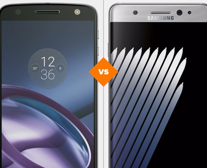 Moto Z ou Galaxy Note 7: descubra qual celular tem melhor ficha técnica (Foto: Arte/TechTudo)