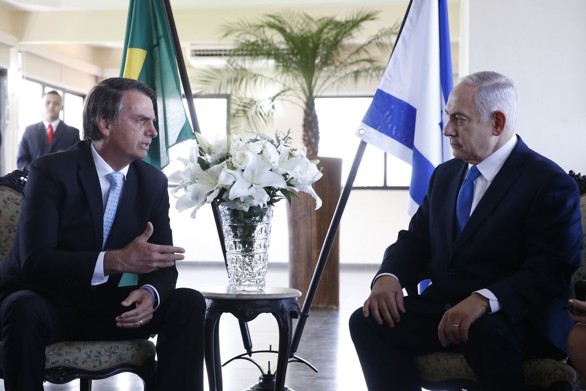 Bolsonaro e primeiro-ministro de Israel Benjamin Netanyahu (Foto: Fernando Frazão/Agência Brasil)