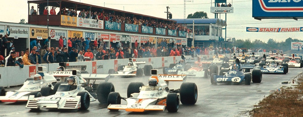 Largada do GP do Canadá de 1973, em Mosport Park — Foto: Divulgação/McLaren
