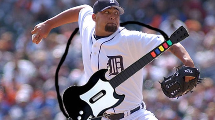 Jogador de baseball Joel Zumaya ficou fora de uma temporada por causa de Guitar Hero (Foto: Reprodu??o/UmpBump)