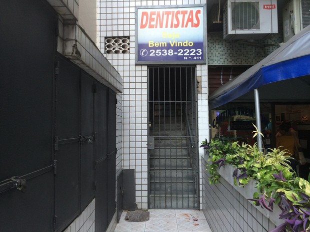 Assaltantes tentaram assaltar clínica dentária em Botafogo (Foto: Matheus Rodrigues/G1)