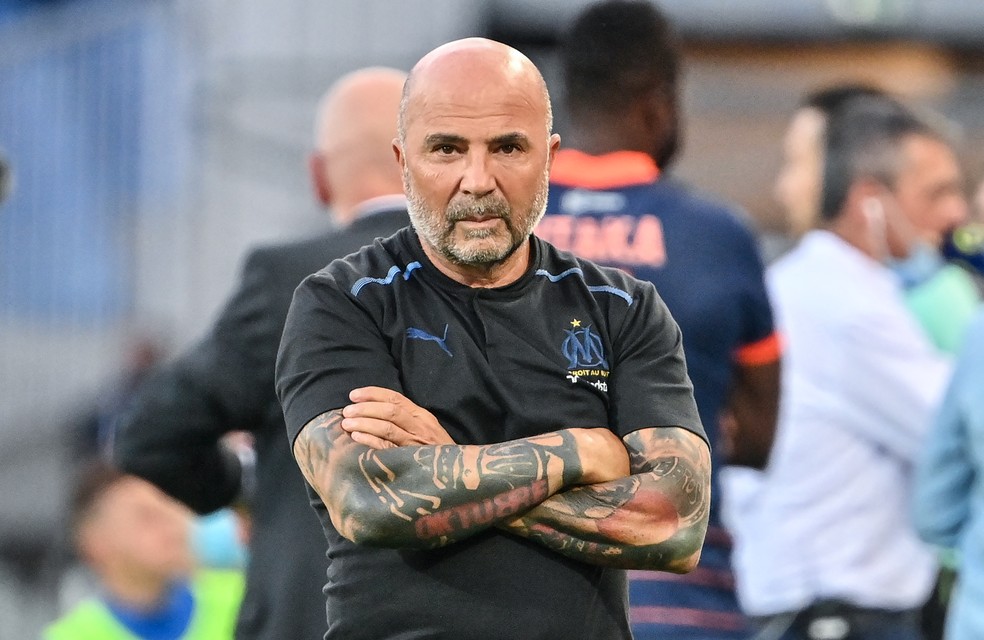 Jorge Sampaoli pede mais reforços para o elenco do Olympique de Marselha — Foto: AFP
